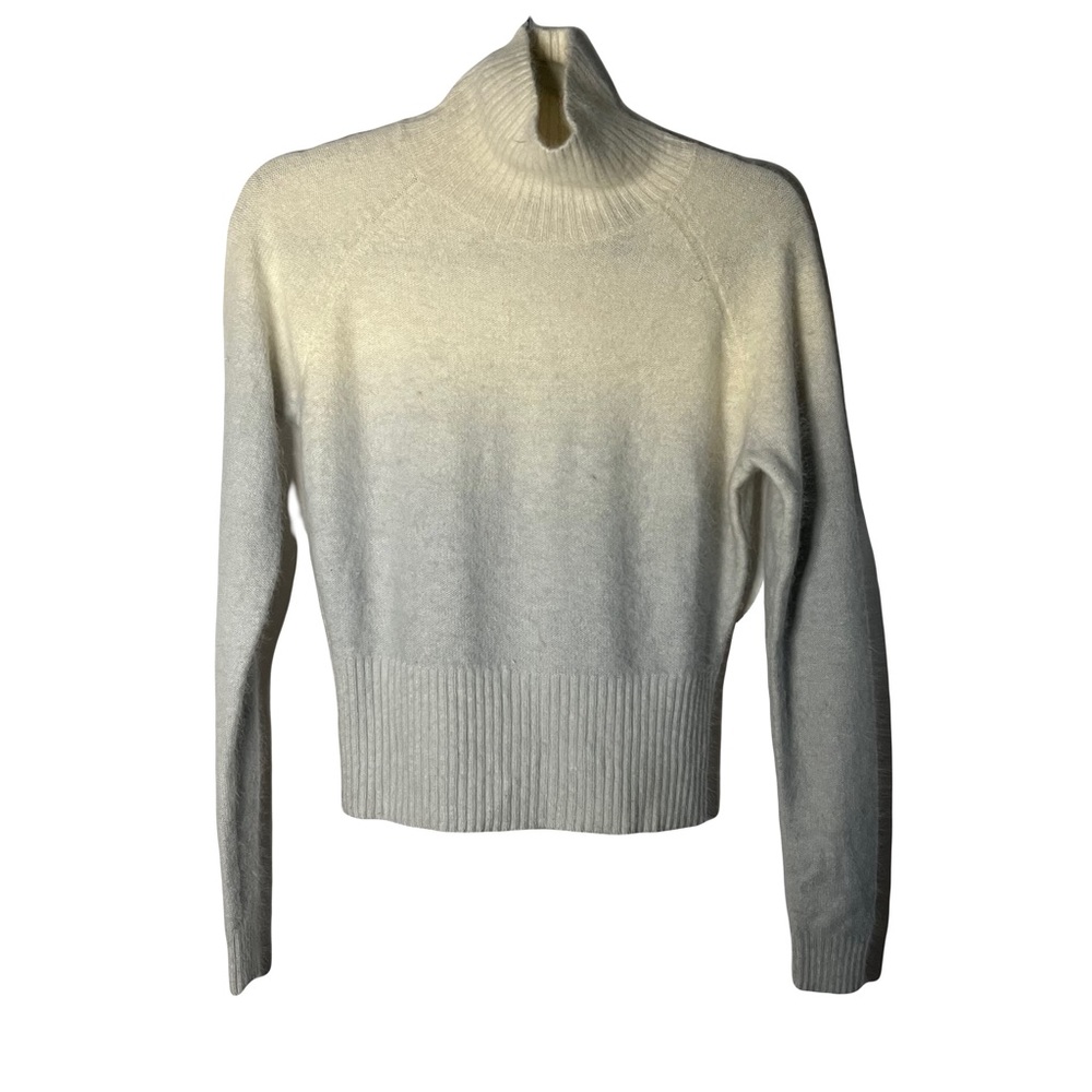 Moda International Womens Mock neck Ombré Sweater Size M Wool Angora crop